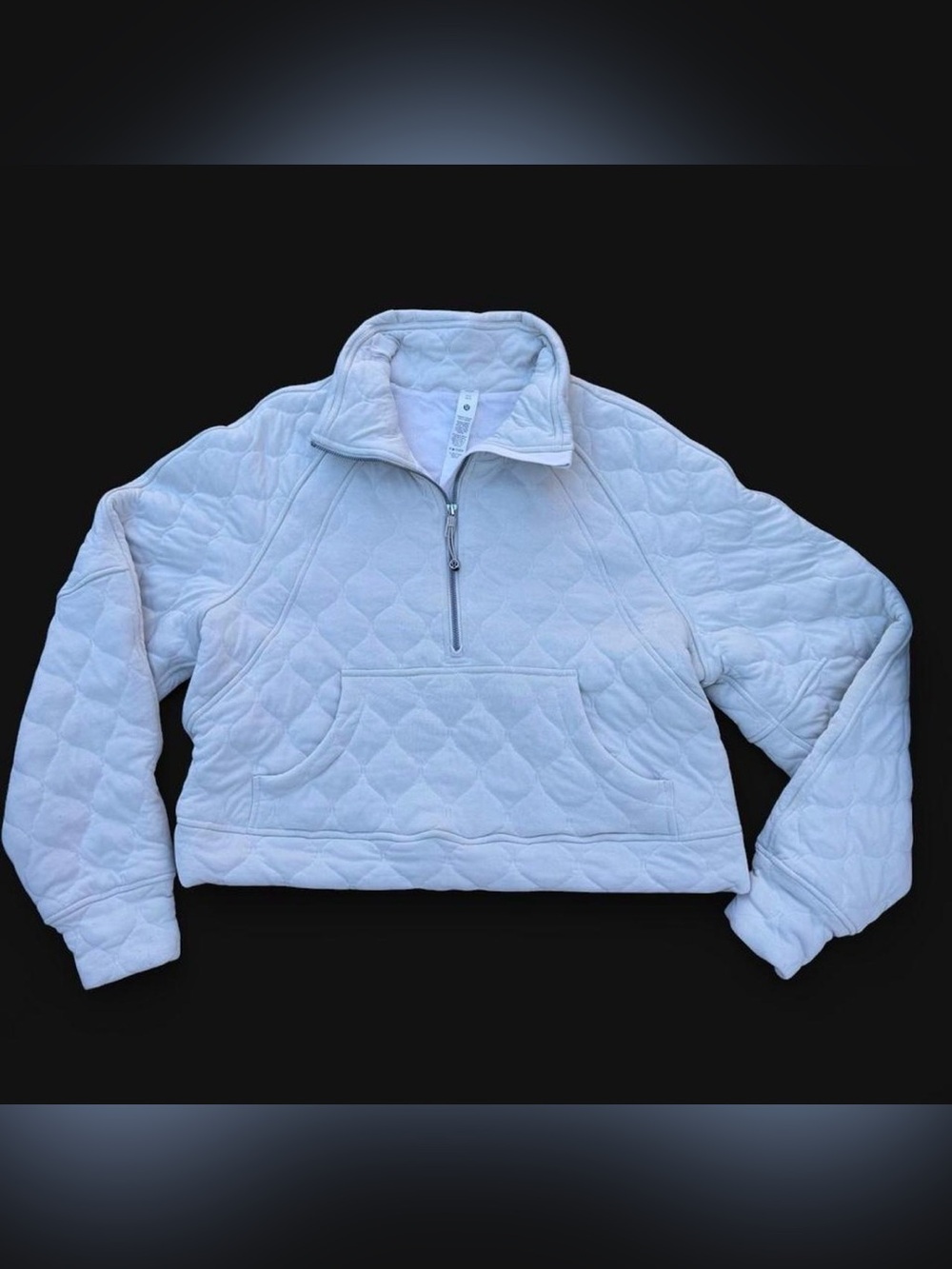 Lululemon Scuba Oversized Quilted Half Zip in Off-white Athleisure Size M/L